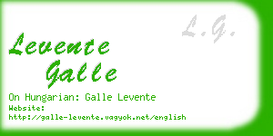 levente galle business card